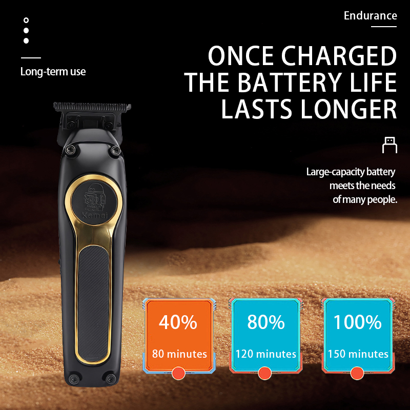Autonomie de la batterie de la Kemei KM-2350 : 40, 80 et 150 minutes